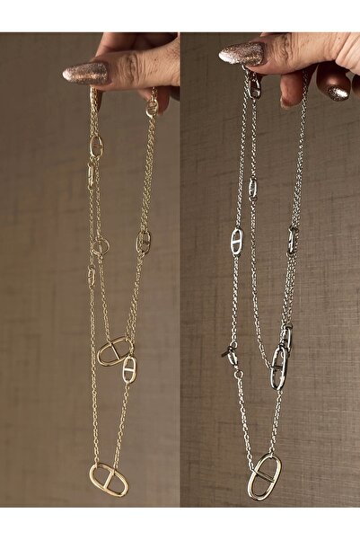 MOD10 Helen Jewerly Vip Model Brand Steel Gold Necklace 90cm