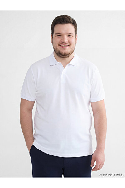 LC Waikiki LCWAIKIKI Classic Beyaz Polo Yaka Pike Erkek Tişört