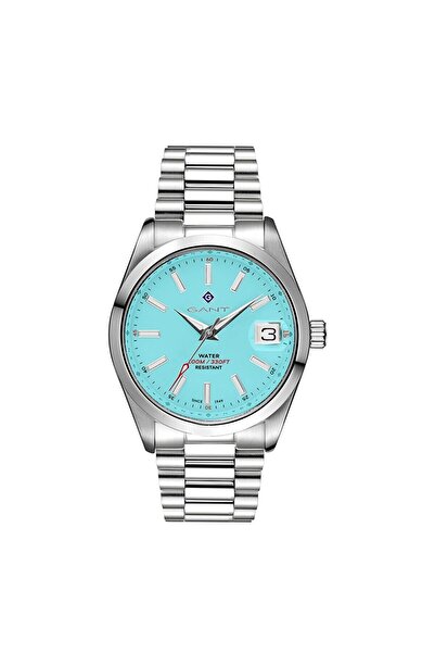 Gant Erkek Kol Saati Çelik Kordon Turkuaz Kadran 42 MM Paslanmaz Çelik Kasa M...