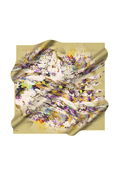 Aker Green 90X90 Silk Crepe Satin Scarf