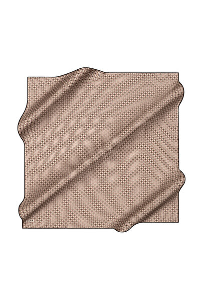 Aker White 90X90 Silk Crepe Satin Scarf