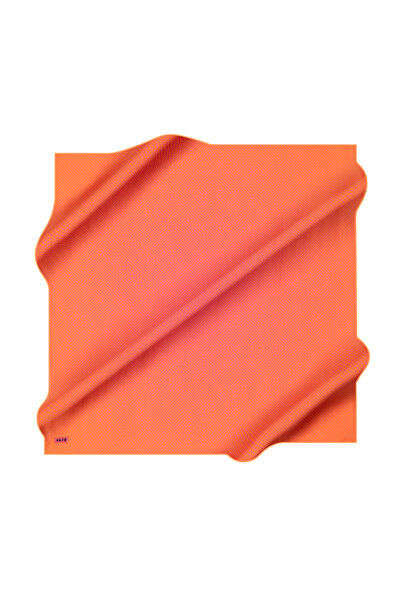Aker Orange 90X90 Silk Crepe Satin Scarf