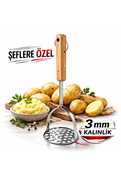 DİES 304 Paslanmaz Çelik Patates Ezici 3 mm Kalınlık Havuç Muz Avokado Ezici