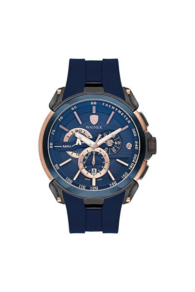 Wainer Analog Erkek Kol Saati 48 MM Lacivert Silikon Kordon 10 ATM