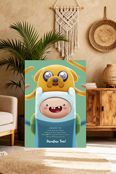 Mushen Studio Tabela likova Džejka i Fina iz serije Adventure Time - Zidna um...