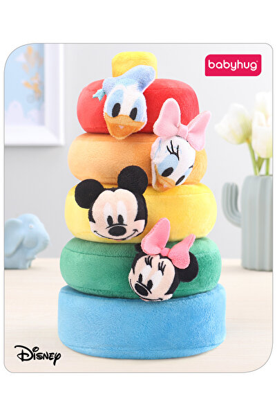 Babyhug Disney حلقات ميكي وأصدقائه القطيفة وبري للتكديس، تعزز المهارات الحركي...