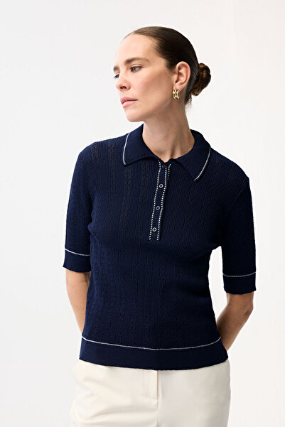 adL Erkek Yaka Triko Bluz