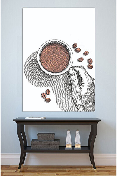 Mushen Studio Cană de cafea în mână, tablou pe pânză, decor de perete pentru ...