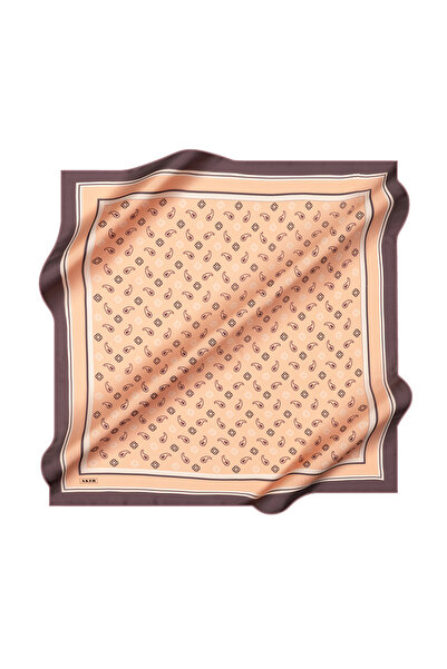 Aker Purple 90X90 Silk Crepe Satin Scarf