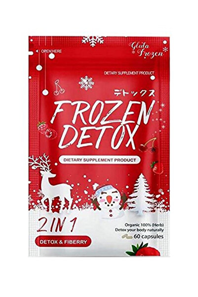 Gluta Frozen Detox and Fiberry Capsules 2 In 1, 60 Capsules