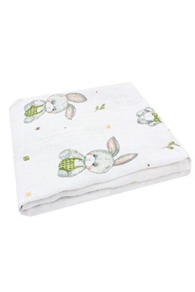 PRICHINDEL Prosop de mâini, muselină, Fifi Iepurașul, alb, 50 x 30 cm