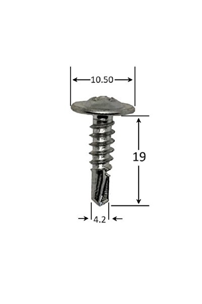 Gray Square Surub Autoforant Cap Plat 4.2x19mm Zincat - 1000buc/cutie