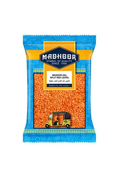 MADHOOR Masoor Dal Split Skinless Orange Red Lentils Pouch (500g)