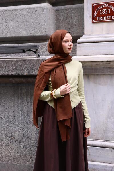 Şalland Na'i Pure S Desen Şal Toprak