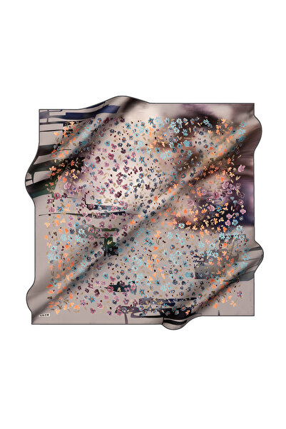 Aker Green 90X90 Silk Crepe Satin Scarf