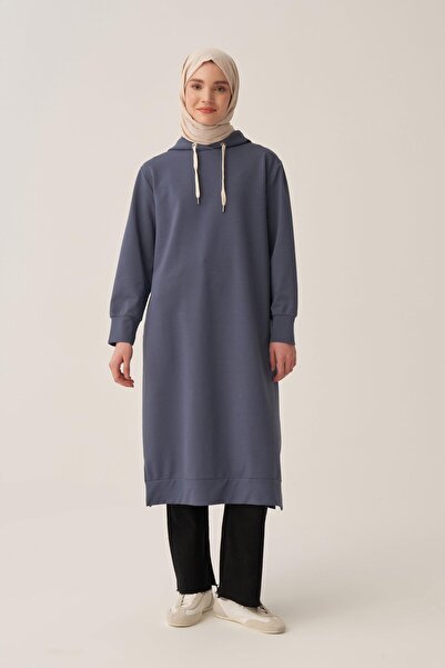ALLDAY Blue Hooded Comfortable Tunic