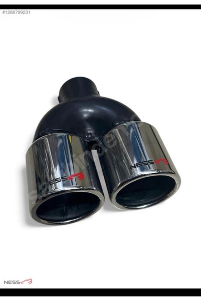 AK UNIVERSAL 90 MM INOX DÜZ ÇİFTLİ EGZOZ UCU