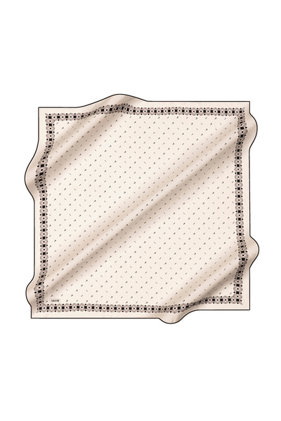 Aker Off-White 90X90 Silk Crepe Satin Scarf