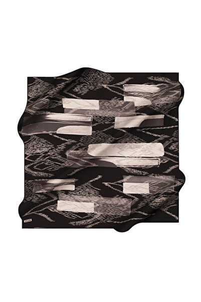 Aker Dark Gray 90X90 Silk Crepe Satin Scarf