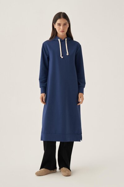 ALLDAY Indigo Hooded Comfortable Tunic