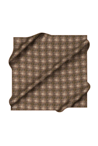 Aker Green 90X90 Silk Crepe Satin Scarf