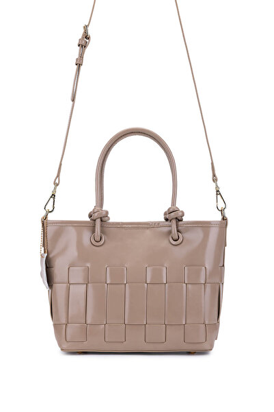 Tamer Tanca Women's Faux Leather Taupe Handbag