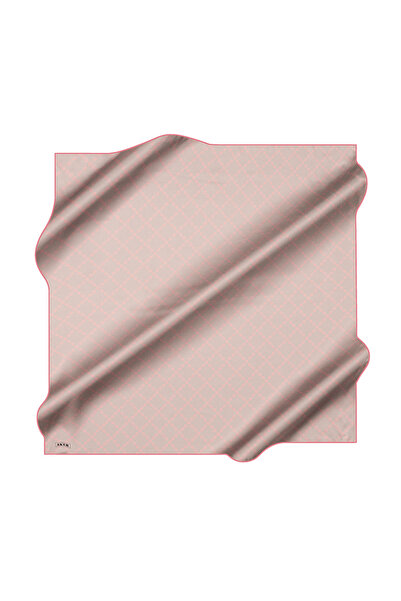 Aker Pink 90X90 Silk Crepe Satin Scarf