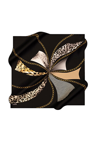 Aker Gold 90X90 Silk Crepe Satin Scarf