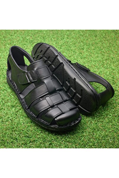 Matstar Men's Classic Leather Sandals Lightweight Flat Summer Shoes, 670004