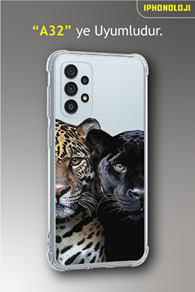 Caseji حافظة هاتف سامسونج A32 متوافقة مع نمط الفهد، شفافة ومطبوعة بجودة عالية...