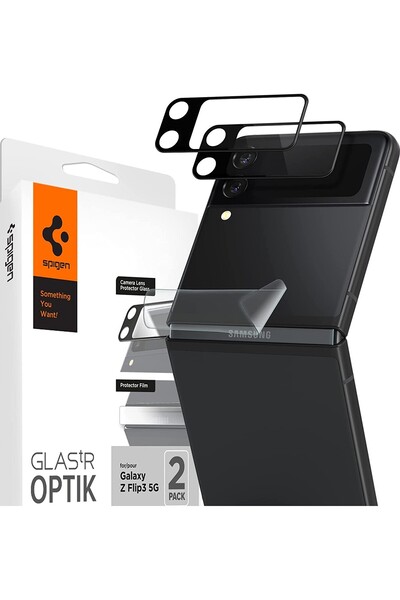 Spigen واقي عدسة أوبتيك + غشاء مفصلي لهاتف جالاكسي زد فليب 3