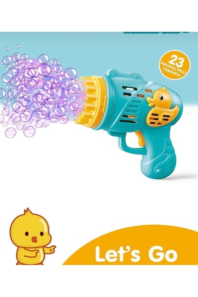 İNCİ AKSESUAR Köpük Makinesi Baloncuk Oyuncak 23 Delikli Bubble Gun