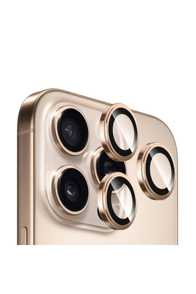 BLUEO Оригинално стъклено стъкло за iPhone 14 Pro, сапфирено кристално, златисто