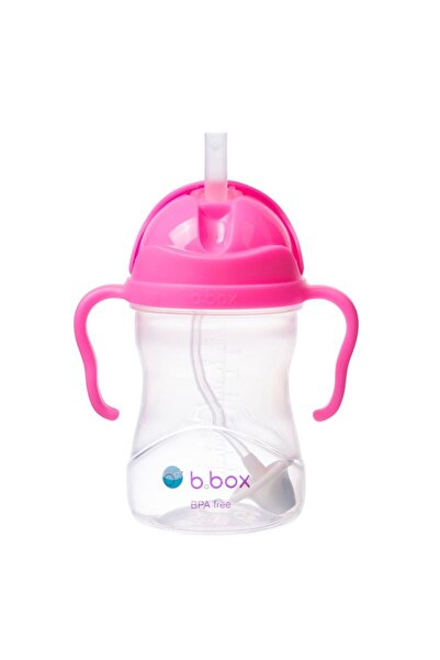 b.box Cup with straw, +6 months, 240 ml, Pomegranate Pink,