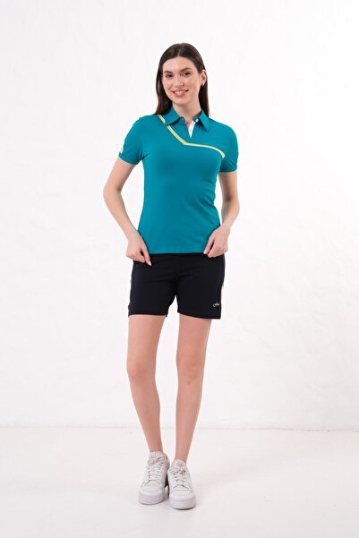 FORE SPORT Set de tricou și pantaloni scurți pentru femei, cu guler polo, com...