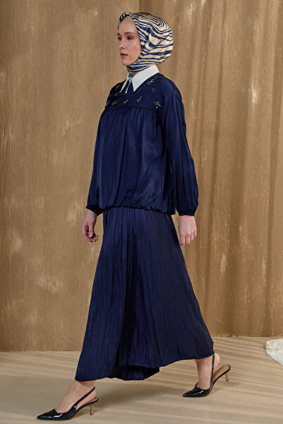 Setrms Kraşlı Saten Etek