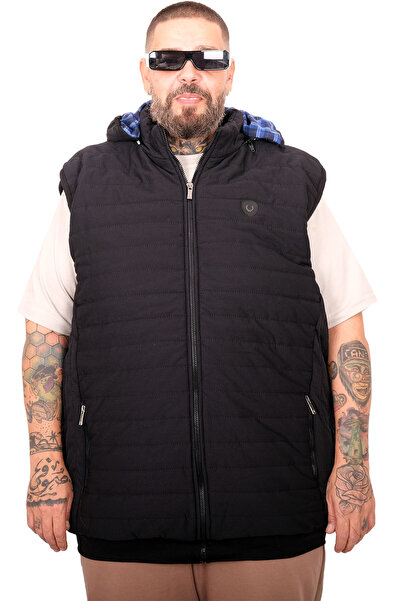 ModeXL Mode XL Large Size Men's Quilted Vest U25720 Black