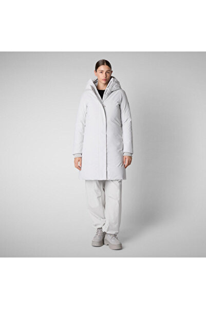 SAVE THE DUCK Sienna Kadın Kapüşonlu Parka Mont, Kalın, Uzun, Regular Fit, Aç...