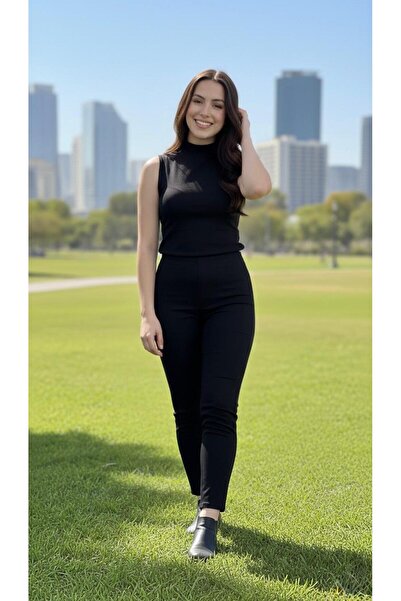 THEBEK Women's Sleeveless Body Zero Sleeve Turtleneck Badi Super Quality Turt...