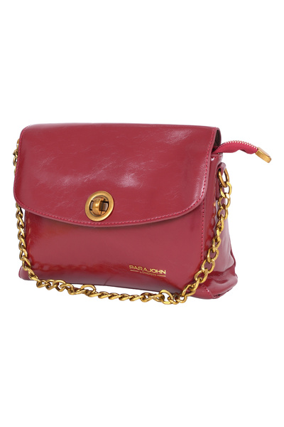 PARAJOHN London Women’s Leather Crossbody & Shoulder Bag with Gold Chain Stra...