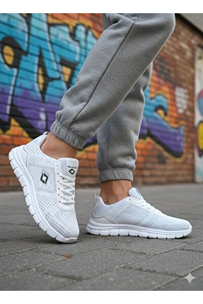 SOLAZER Erkek Beyaz Sneaker Günlük Yürüyüş Spor Ayakkabı 063