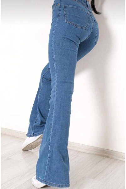 DENİM İN SHE Paris New Season Lycra Shape-Up High Waist Flare Women's Spanish...