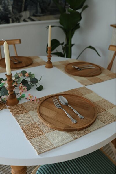 justwood Yakacihome Jute Cinnamon 4-компонентен американски сервиз от юта 35x...