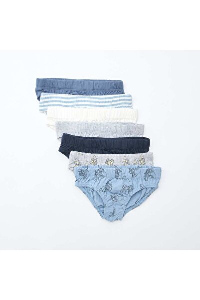 KIABI Pack of 7 pairs of printed briefs GREY