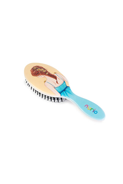 Nurio Perie de Par pentru Copii cu Fetita 16.5 cm Galben -