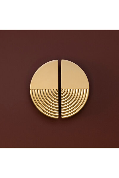 System 4850 Harmonique 2'li Set Kulp Altın Saten 64 mm