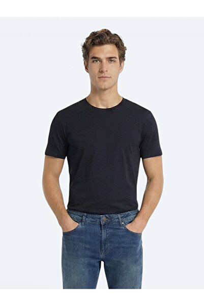 Kip Tricou uni bleumarin, 100% bumbac