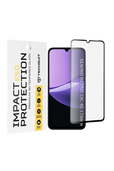 Techsuit Sticlă Xiaomi Redmi 15C 4G ESD, neagră