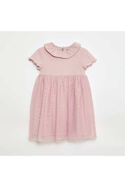 KIABI فستان تول لامع بنفسجي