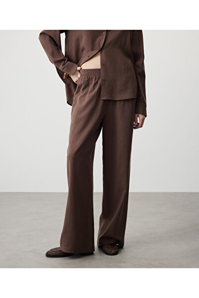 MISS IPEKYOL Elastik bel wide leg fit pantolon